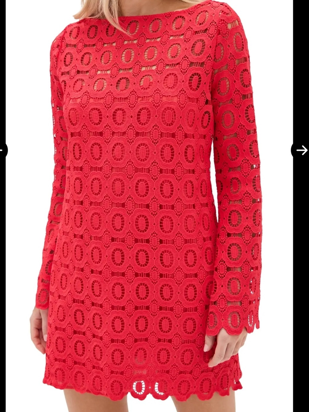 The Eliza Mini Dress - Poppy Lace - Poppy Lace / XS - Picture 2 of 3